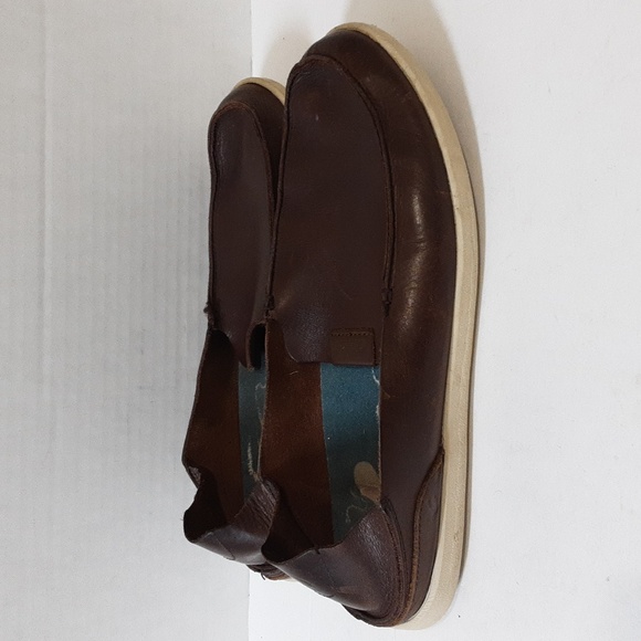 Olukai Nalukai Loafers Slip-On men's brown leather size 11.5us - Picture 2 of 8